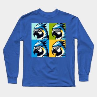 Pop Blue-Headed Parrot Art - Cool Birds Long Sleeve T-Shirt